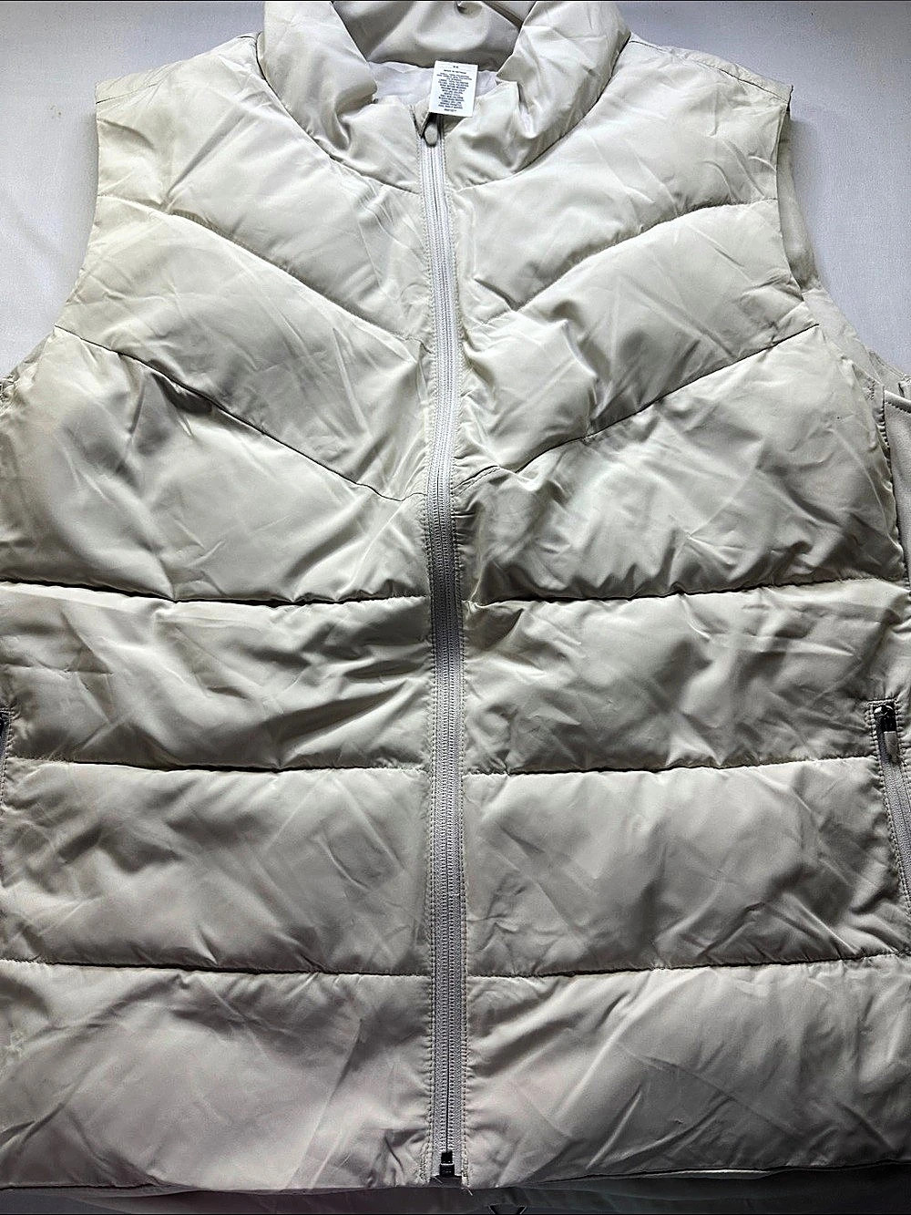 Tek Gear Quilted Puffer Vest in White Size 3X Like New